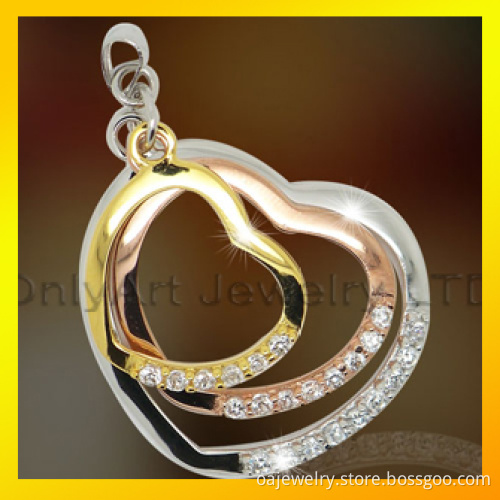 Heart Sterling Silver Pendant Fashion Jewelry